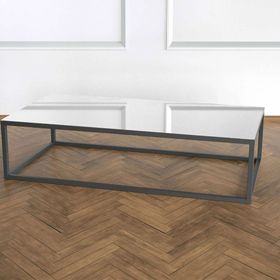 Evka Potrica Metal Siyah Ayak Ayna Tabla Orta Sehpa