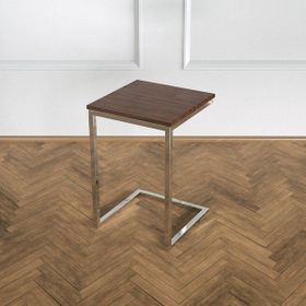 Evka Potrica Paslanmaz Ayak Ceviz Tabla Orta Sehpa