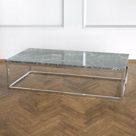 Evka Potrica Paslanmaz Ayak Siyah Mermer Tabla Orta Sehpa