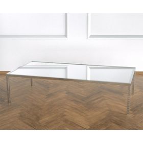 Evka Shiny Paslanmaz Ayak Ayna Tabla Orta Sehpa