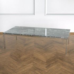 Evka Shiny Paslanmaz Ayak Siyah Mermer Tabla Orta Sehpa