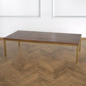 Evka Shiny Pirinç Ayak Ceviz Tabla Orta Sehpa