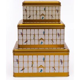 Evle Birdcage 3 Parça Kare Saklama Kabı