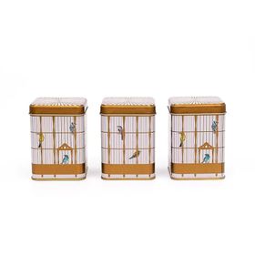 Evle Birdcage 3 Parça Kare Saklama Set