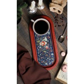 Evle EE168-V1 Tales Nutcracker Desenli 16x35 cm Oval Tepsi