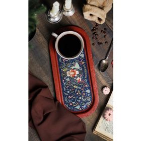 Evle EE168-V1 Tales Nutcracker Desenli 16x35 cm Oval Tepsi