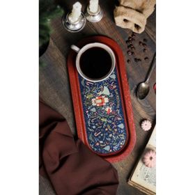 Evle EE168-V1 Tales Nutcracker Desenli 16x35 cm Oval Tepsi