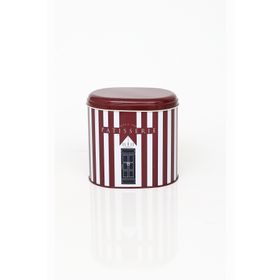 Evle EF004-F6 Patisserie Line Desenli Oval Metal Saklama Kabı