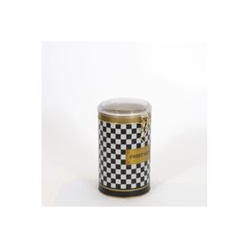 Evle EF117-17 Checkers Black_swt Home Desenli Baharatlık