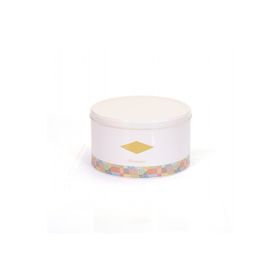 Evle EF148-58 Morocco Pink Desenli Yuvarlak Metal Saklama Kabı