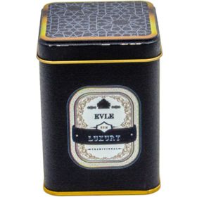 Evle ER008-V2 Trellis Desenli Kare Metal Saklama Kabı