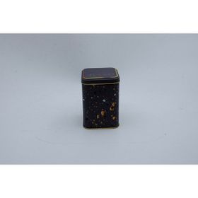 Evle ER018-8G Terrazzo Brown Desenli Kare Metal Saklama Kabı