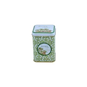 Evle ER018-8I Forrest Green Home Desenli Kare Metal Saklama Kabı