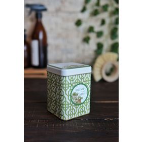 Evle ER018-8I Forrest Green Home Desenli Kare Metal Saklama Kabı