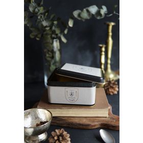 Evle ER026-6F Azura Sugar Desenli 16X16 CM Kare Metal Saklama Kabı