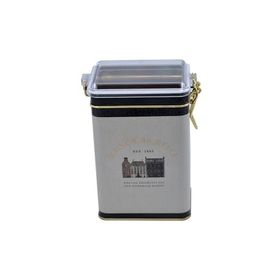 Evle ER043-7F Azura Coffee Desenli Dikdörtgen Metal Saklama Kabı