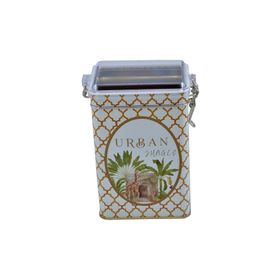 Evle ER043-7I Forrest Yellow Urban Desenli Dikdörtgen Metal Saklama Kabı