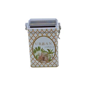 Evle ER043-7I Forrest Yellow Urban Desenli Dikdörtgen Metal Saklama Kabı