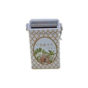 Evle ER043-7I Forrest Yellow Urban Desenli Dikdörtgen Metal Saklama Kabı