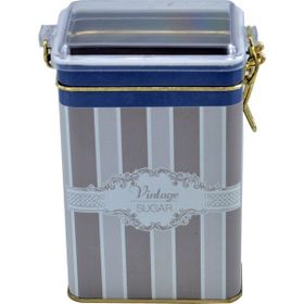 Evle ER043-8A Elegance Sugar Desenli Dikdörtgen Metal Saklama Kabı