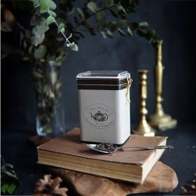 Evle ER043-8F Azura Tea Desenli Dikdörtgen Metal Saklama Kabı