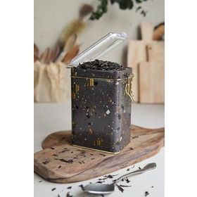 Evle ER043-8G Terrazzo Brown Desenli Dikdörtgen Metal Saklama Kabı