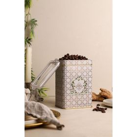 Evle ER043-U7 Rosy Desenli Dikdörtgen Metal Saklama Kabı