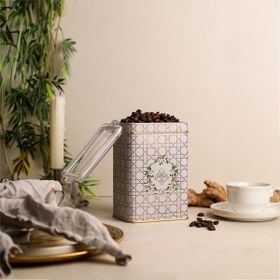 Evle ER043-U7 Rosy Desenli Dikdörtgen Metal Saklama Kabı