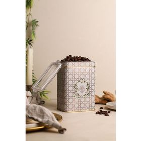 Evle ER043-U7 Rosy Desenli Dikdörtgen Metal Saklama Kabı