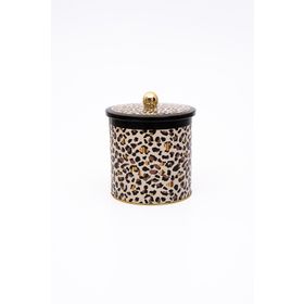 Evle ER143-V4 Leo 14x15 cm 2.1 lt Desenli Yuvarlak Metal Saklama Kabı