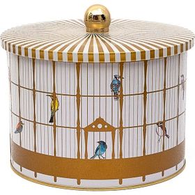 Evle ER145-T7 Bird Cage Desenli Yuvarlak Metal Saklama Kabı