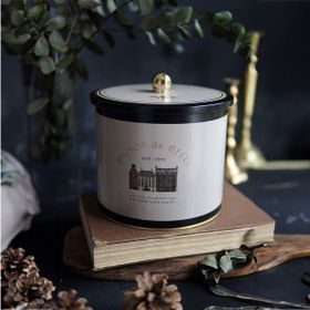 Evle ER146-7F Azura Coffee Desenli Yuvarlak Metal Saklama Kabı
