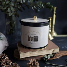 Evle ER146-7F Azura Coffee Desenli Yuvarlak Metal Saklama Kabı