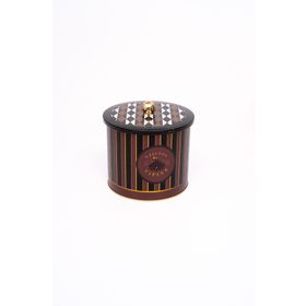 Evle ER146-9E Circus Black Desenli Yuvarlak Metal Saklama Kabı