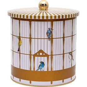 Evle ER147-T7 Bird Cage Desenli Yuvarlak Metal Saklama Kabı