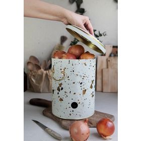 Evle ER180-9G Terrazzo Cream Desenli Patates ve Soğanlık