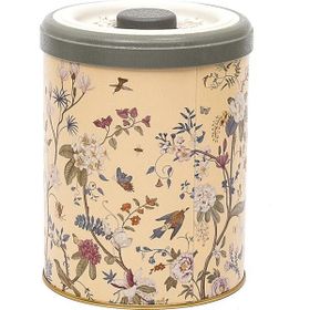 Evle ER188-2E Botanica Yellow Desenli Yuvarlak Metal Saklama Kabı