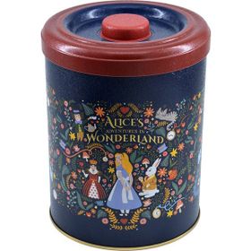 Evle ER188-9A Tales Alices Desenli Yuvarlak Metal 14x15 cm Saklama Kabı