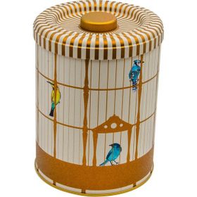 Evle ER188-T7 Bird Cage Desenli Yuvarlak Metal Saklama Kabı