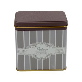Evle ER205-7A Elegance 8x12 cm Coffee Desenli Kare Metal Saklama Kabı