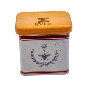 Evle ER212-5O Country Housefly Desenli Oval Metal Saklama Kabı