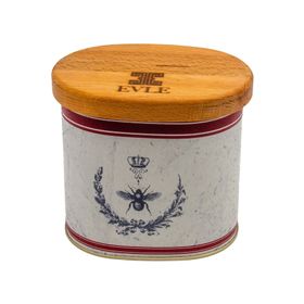 Evle ER213-5O Country Housefly Desenli Oval Metal Saklama Kabı