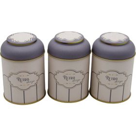 Evle ERB05U6 Silindir Metal Saklama Kabı Seti