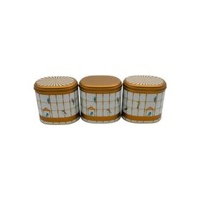 Evle ERB07T7 Oval Metal Saklama Kabı Seti