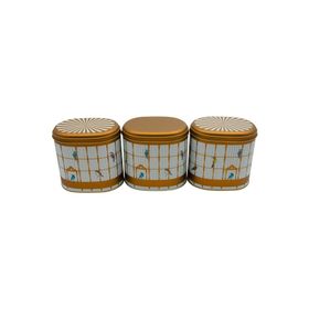 Evle ERB07T7 Oval Metal Saklama Kabı Seti