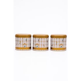 Evle ERB07T7 Oval Metal Saklama Kabı Seti