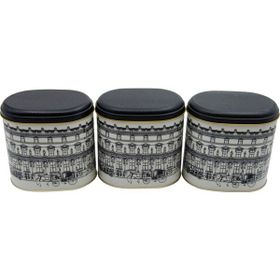 Evle ERB07T9 Oval Metal Saklama Kabı Seti
