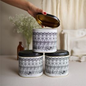 Evle ERB07T9 Oval Metal Saklama Kabı Seti