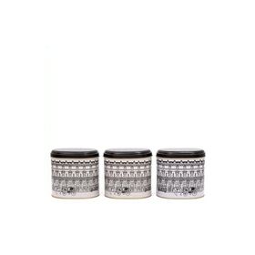 Evle ERB07T9 Oval Metal Saklama Kabı Seti