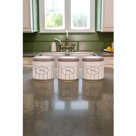 Evle ERB07U6 Oval Metal Saklama Kabı Seti